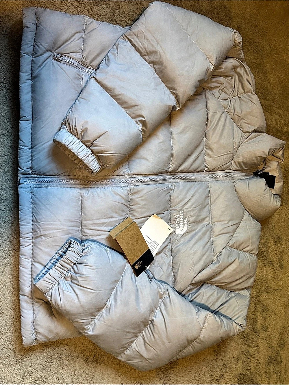 The North Face 1996 Retro Nuptse Jacket Puffer Jacket in Gray XXL NWT